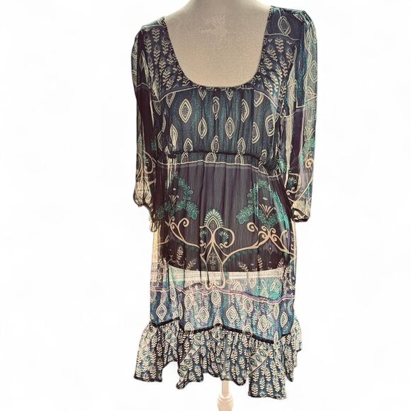 Akualani lightweight Pullover Junior S Purple Teal Dress Y2K Fairy Hippie Boho - Picture 8 of 8